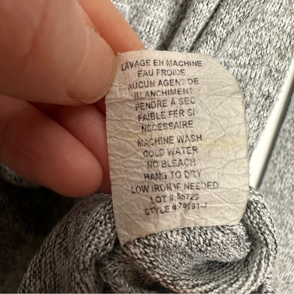 Brit & Bri Cardigan Buttoned Tie-Front Grey Size Medium - Picture 8 of 16